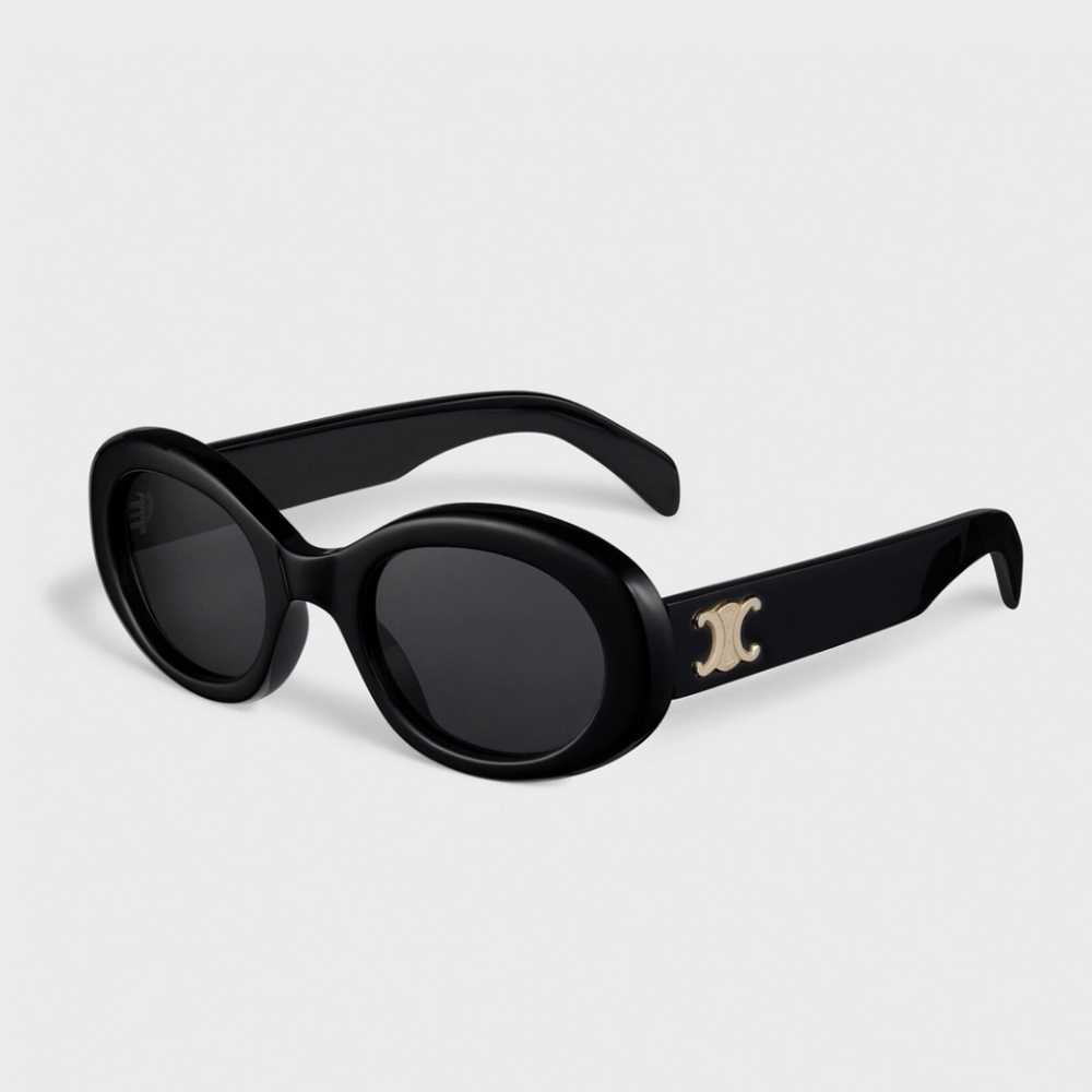 Celine Triompe black on black sunglassesses CL4019U Gently Owned like new.